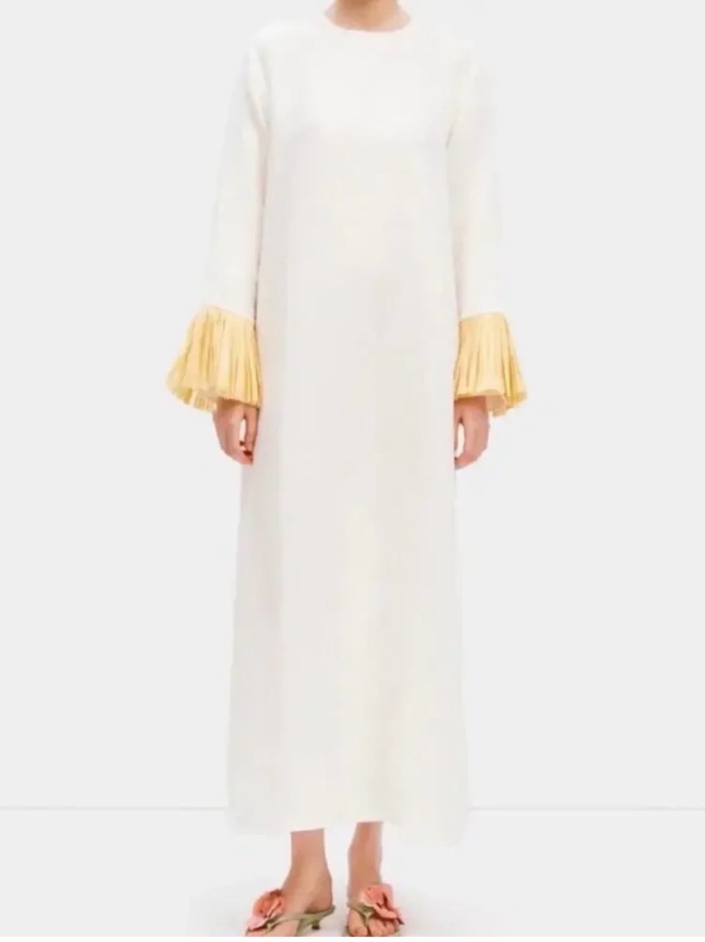 NWT Sleeper Crusoe Raffia Linen Maxi Dress - Picture 3 of 10